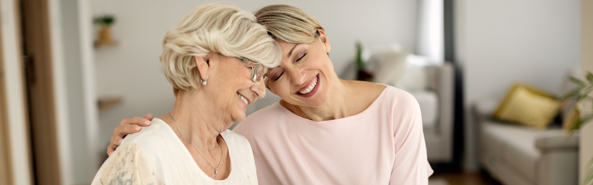 two woman hugging